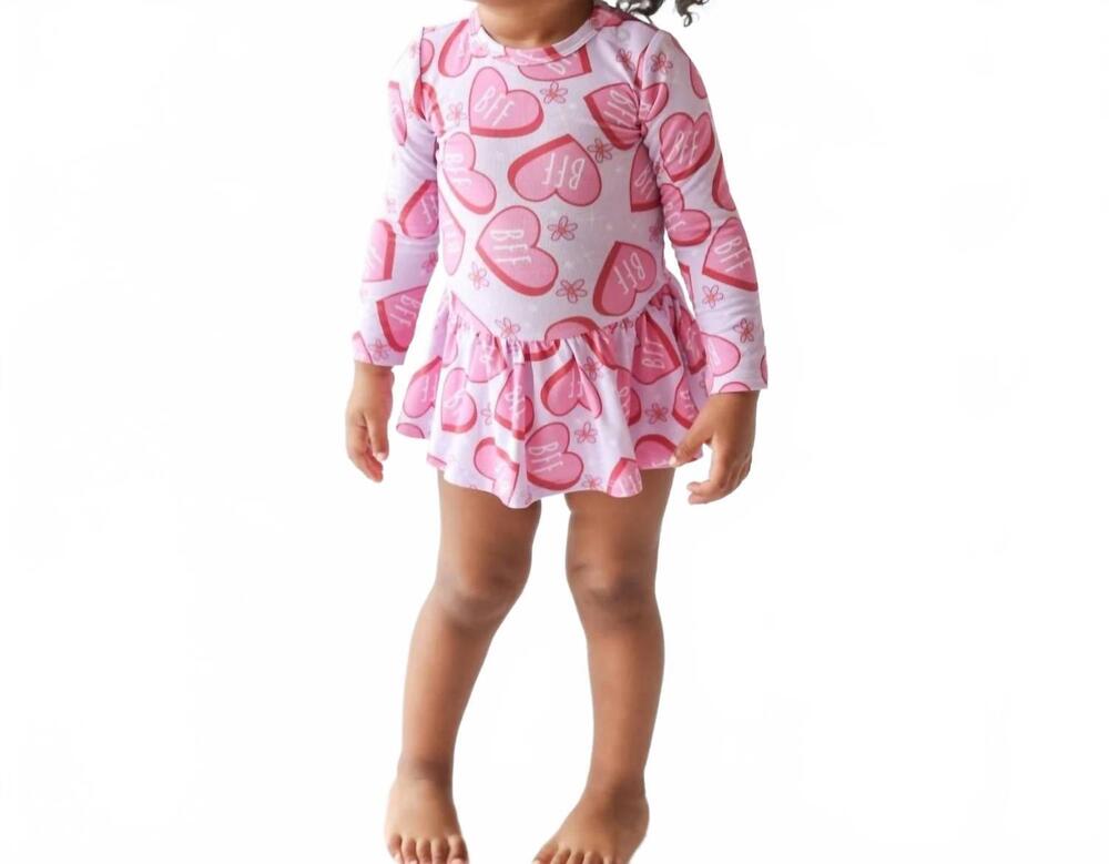 NEW POSH PEANUT besties basic twirl skirt bodysuit in pink